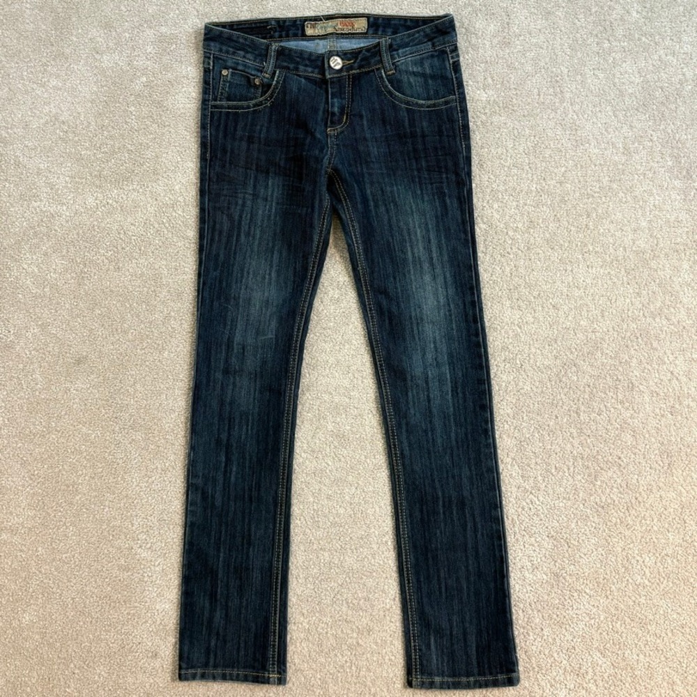 Original Standard T2000 Dark Wash Denim Women Jeans Bleach Design Sz 27‎